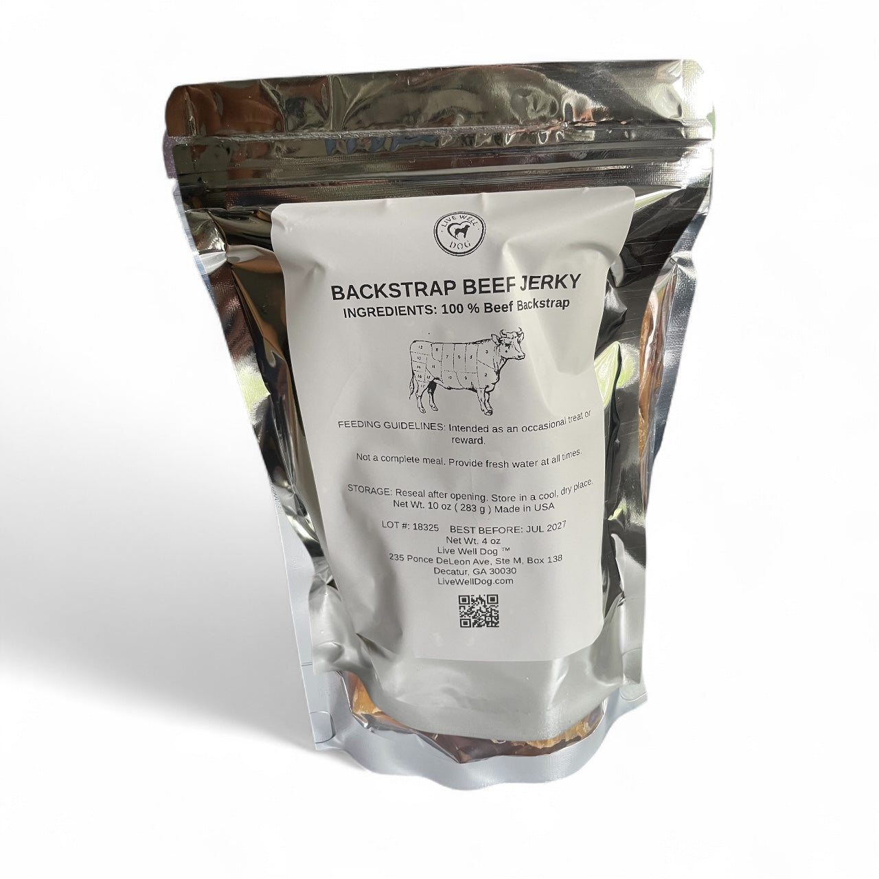 Live Well Dog Beef Jerky - 100% Beef, Collagen, Long Lasting Chew