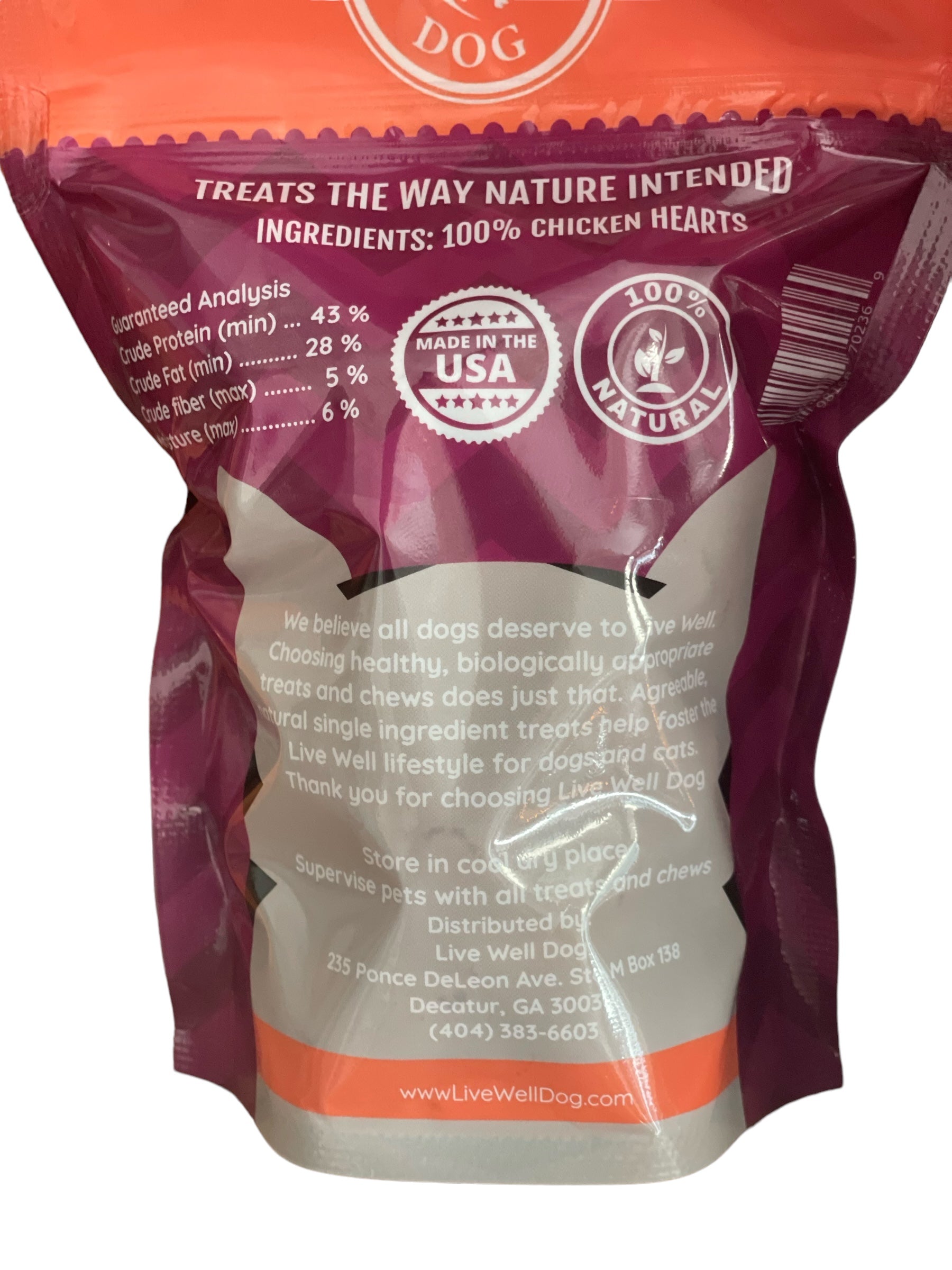 Single-Ingredient Chicken Hearts – Freeze-Dried Dog & Cat Treats