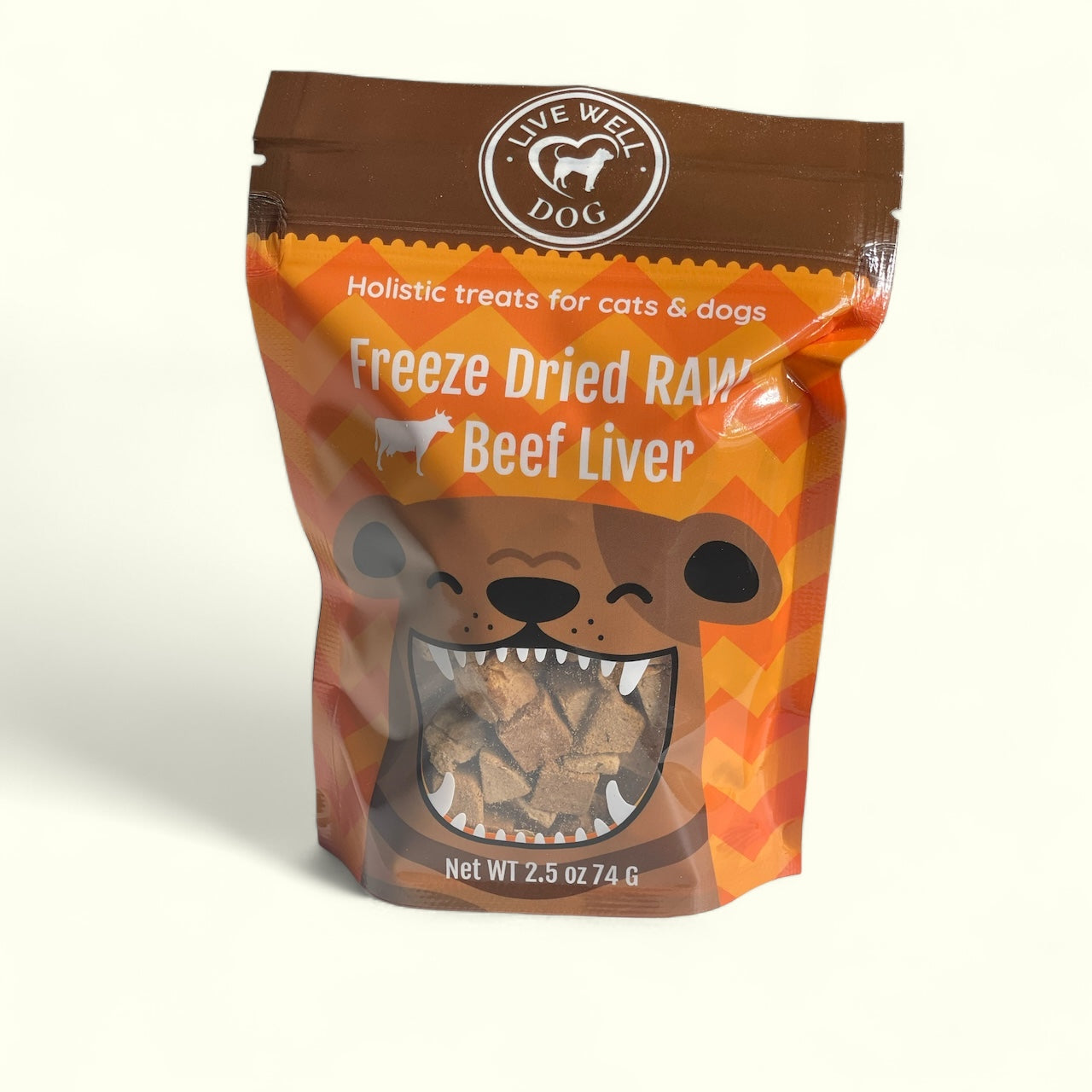 Live Well Dog Freeze-Dried Beef Liver Treats (2.5 oz) for Dogs & Cats