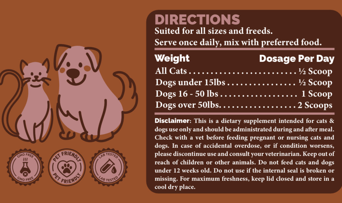 Live Well Dog Immune Mushroom Powder Food Topper for Dogs and Cats 300g