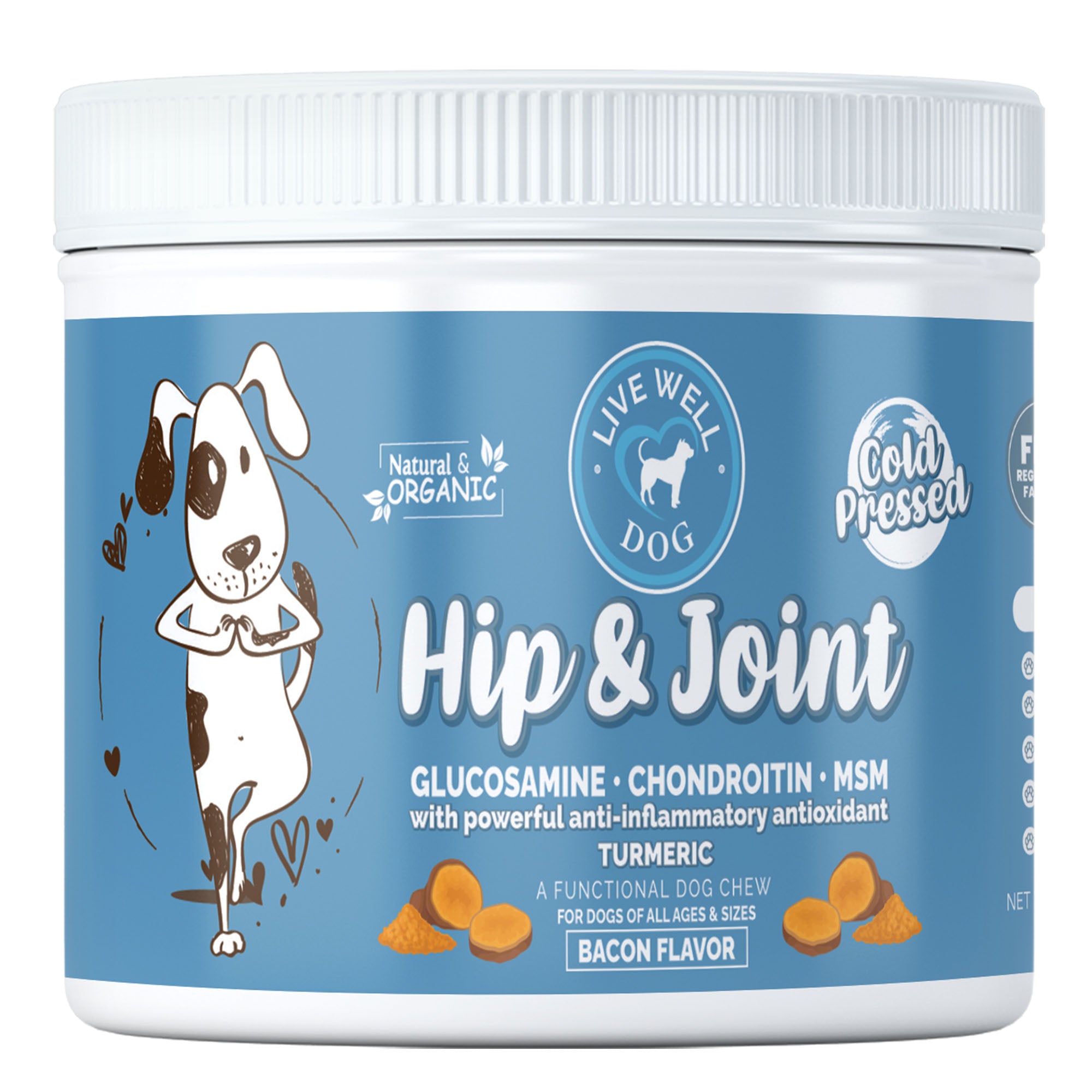 Live Well Dog Hip & Joint Support Soft Chews for Dogs