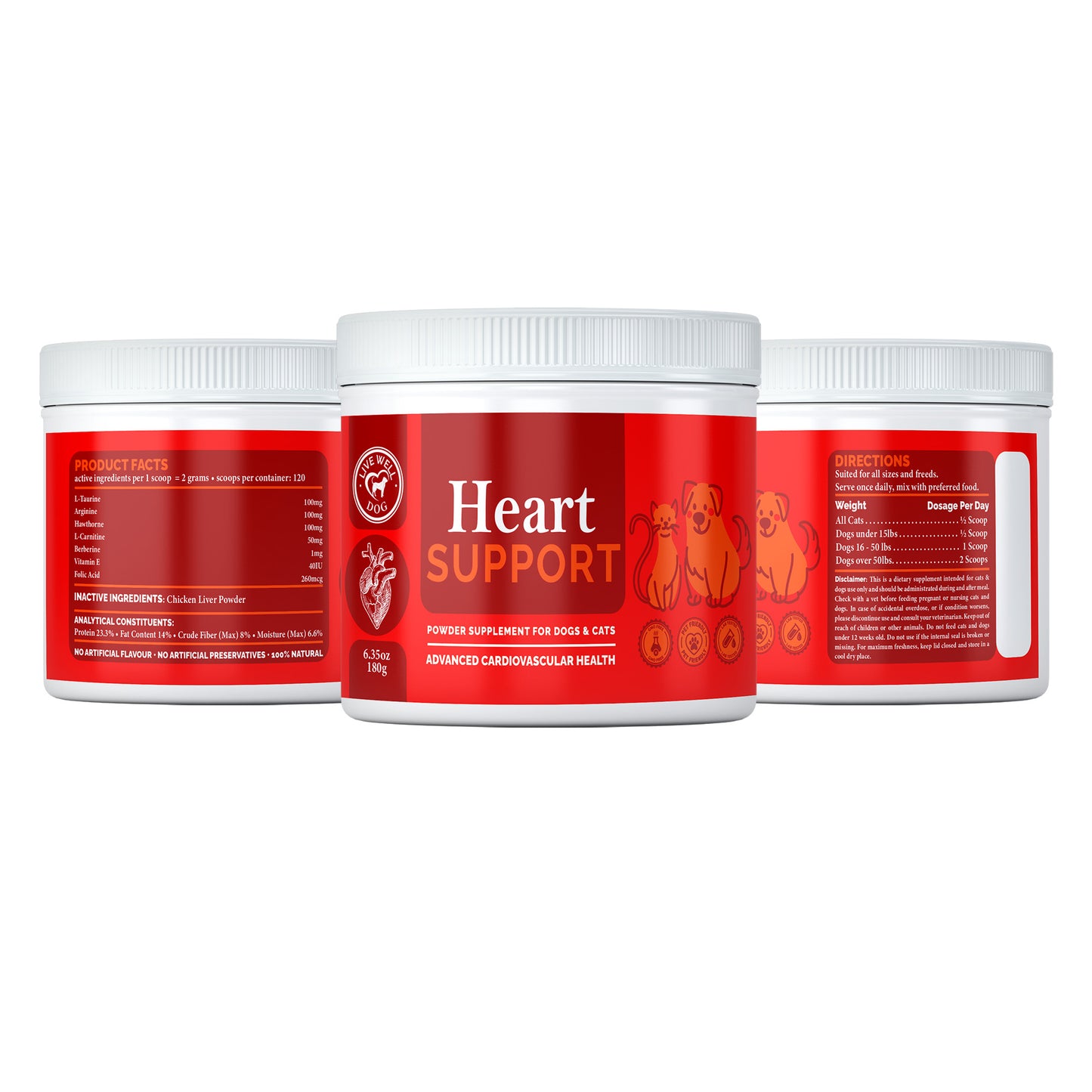 Live Well Dog™ Heart  – Functional Food Topper for Dogs & Cats