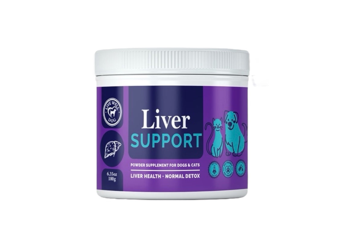 Live Well Dog Liver Support Powder Food Topper for Dogs & Cats 300g
