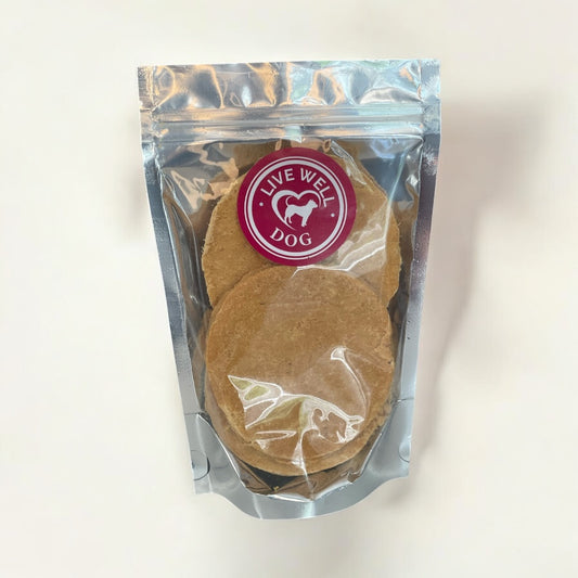 Chicken Burger Treats (3 per pack Dehydrated 100% Chicken )