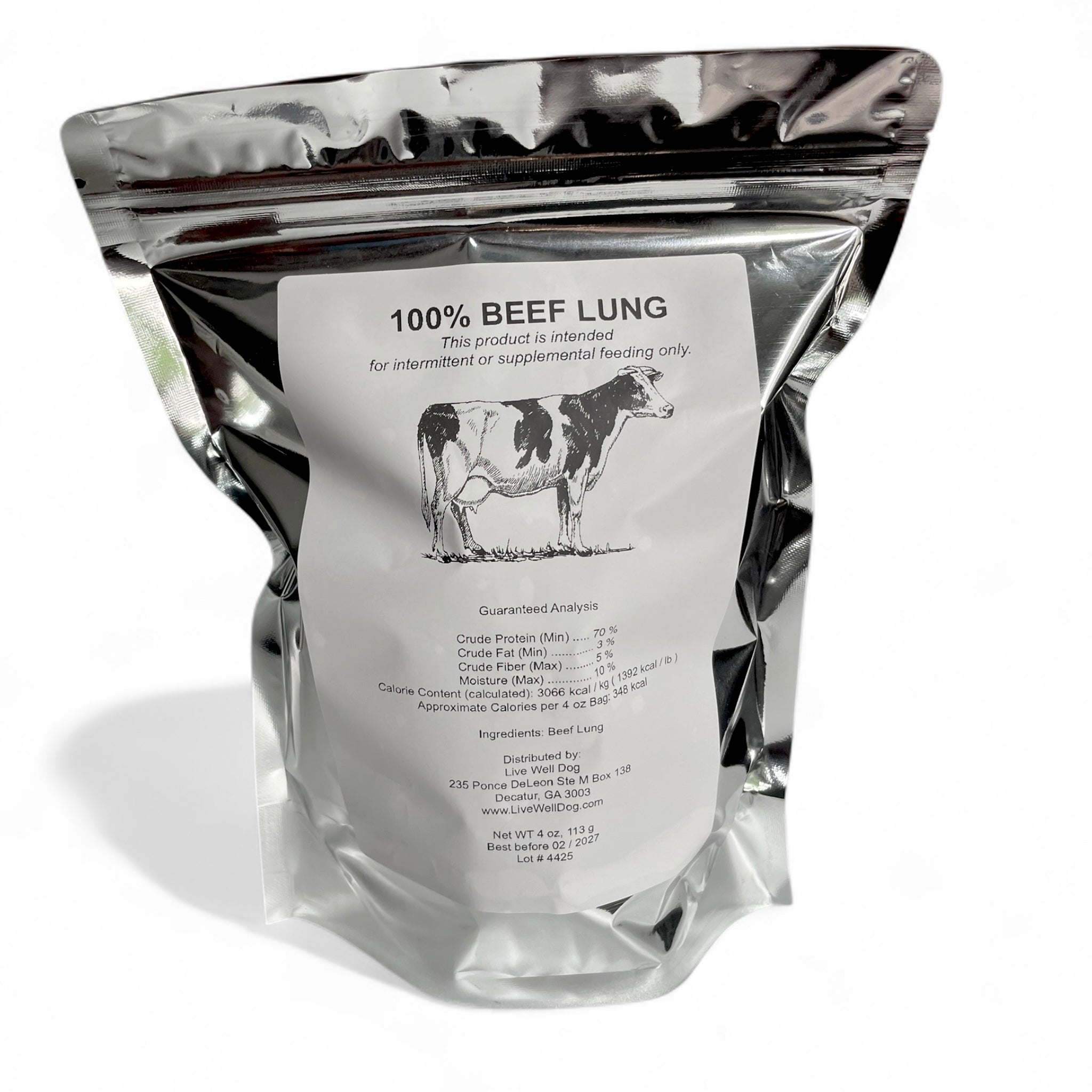 Live Well Dog Dehydrated Beef Treats – 4oz High-Protein Treats