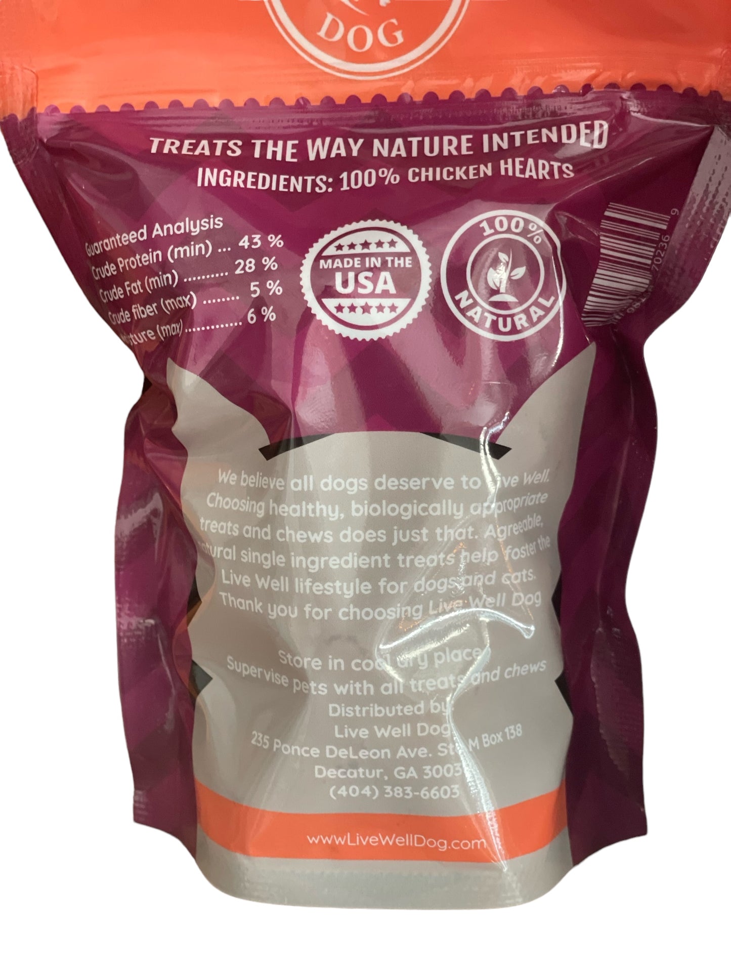 Chicken Hearts Freeze Dried 2.5 oz Dogs & Cats