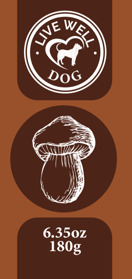 Live Well Dog Immune Mushroom Powder Food Topper for Dogs and Cats 300g