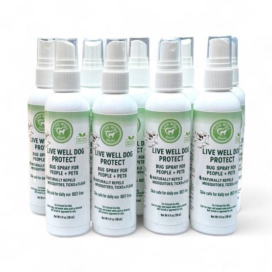 Live Well Dog™ Natural Bug Spray – Plant-Based Insect Deterrent for Dogs & People | DEET-Free, Non-Greasy, Essential Oil Blend for Outdoor Protection | 4oz Bottle