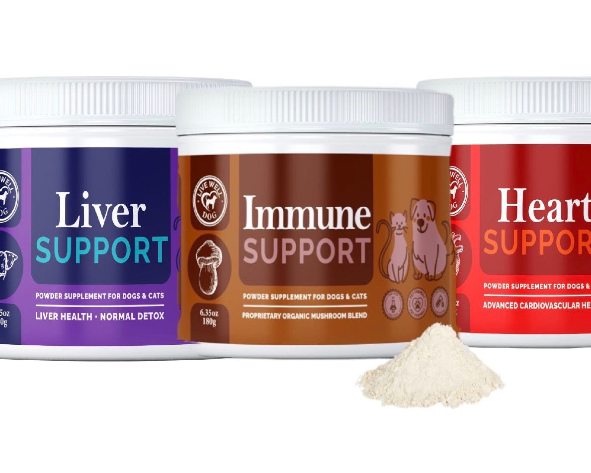 Live Well Dog™ Core Health Trio – Immune, Liver & Heart Support