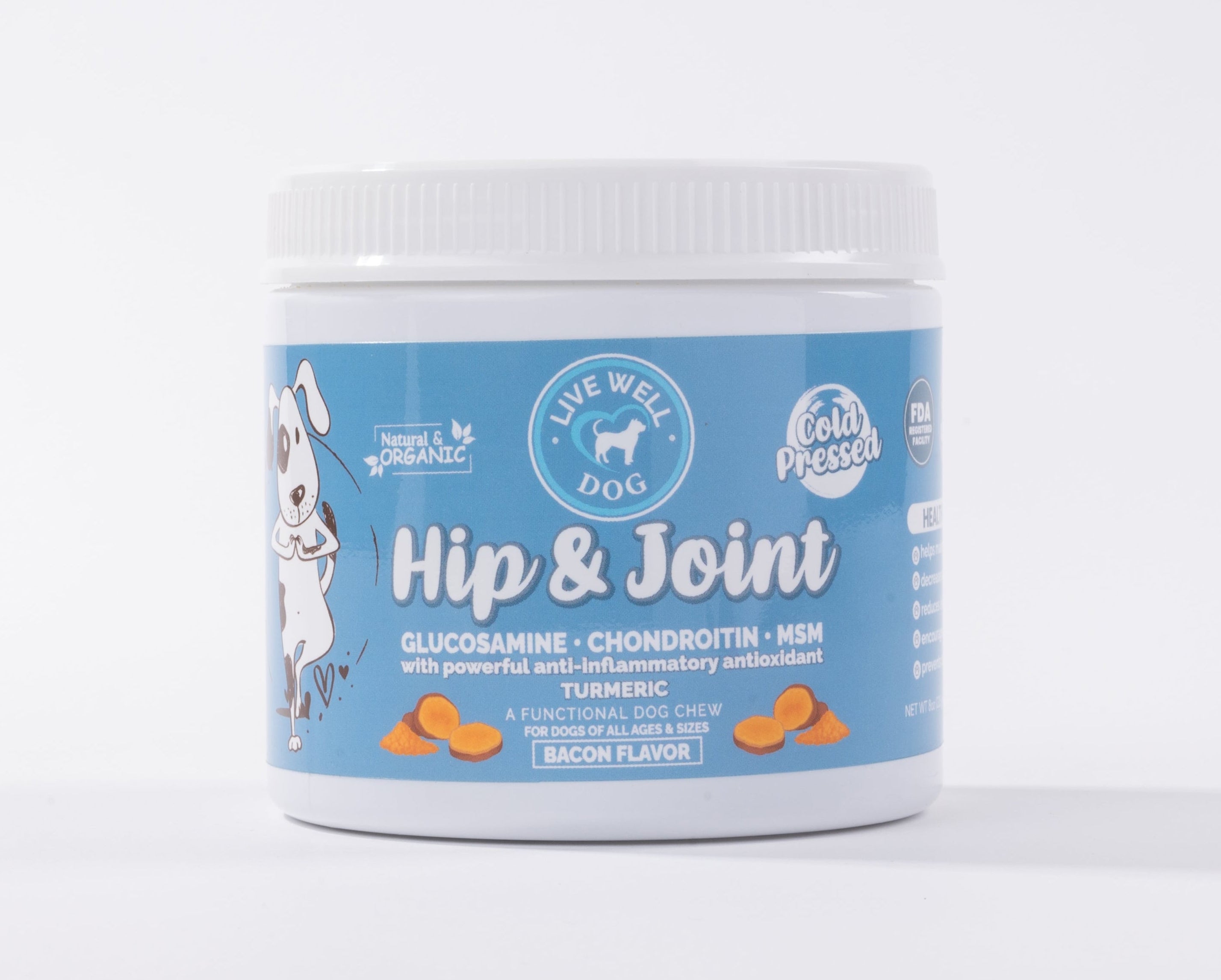 Live Well Dog Hip & Joint Support Soft Chews for Dogs