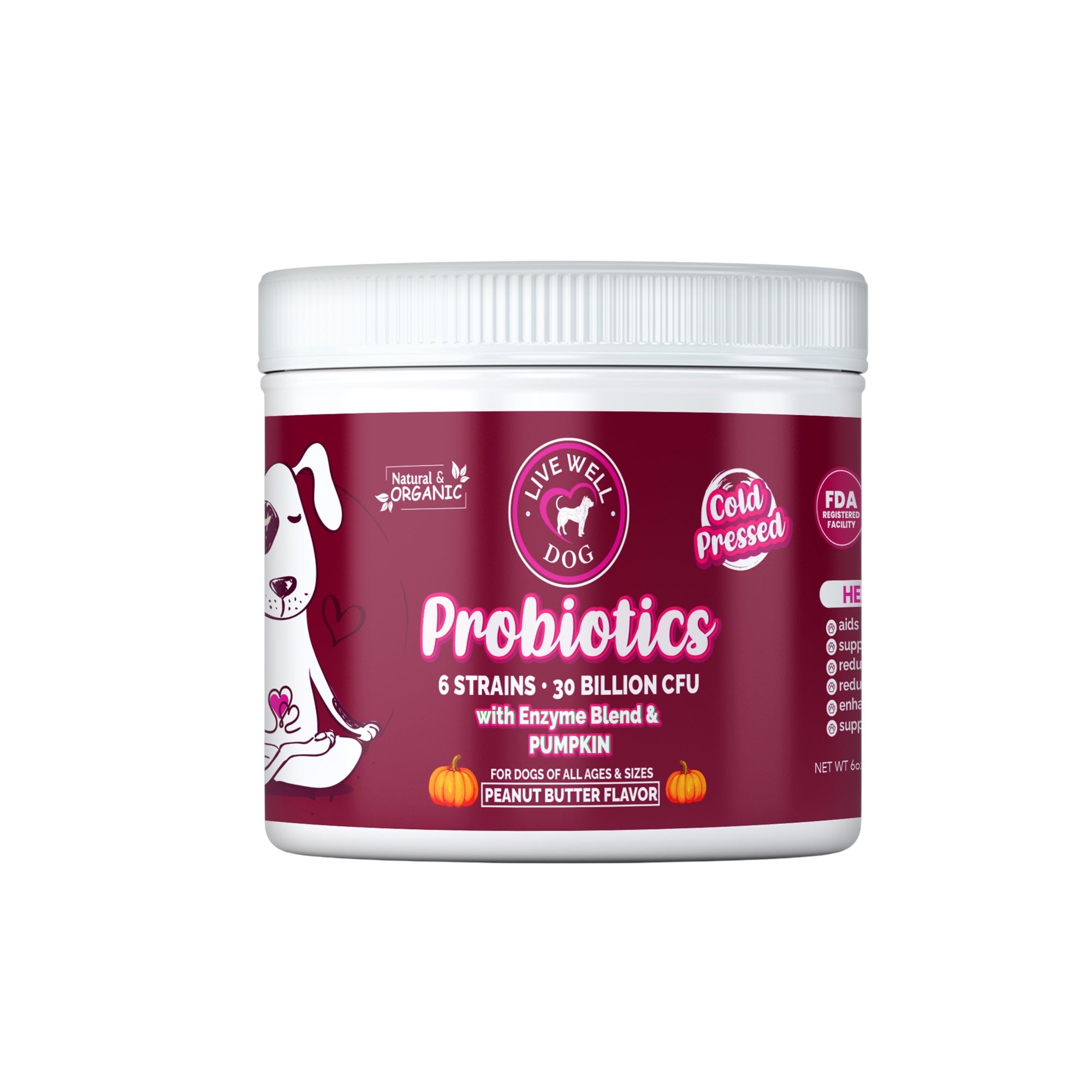 Live Well Dog Probiotics - Cold Pressed Made in the USA (Pre-Order)