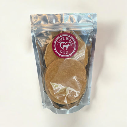 Chicken Burger Treats (3 per pack Dehydrated 100% Chicken )