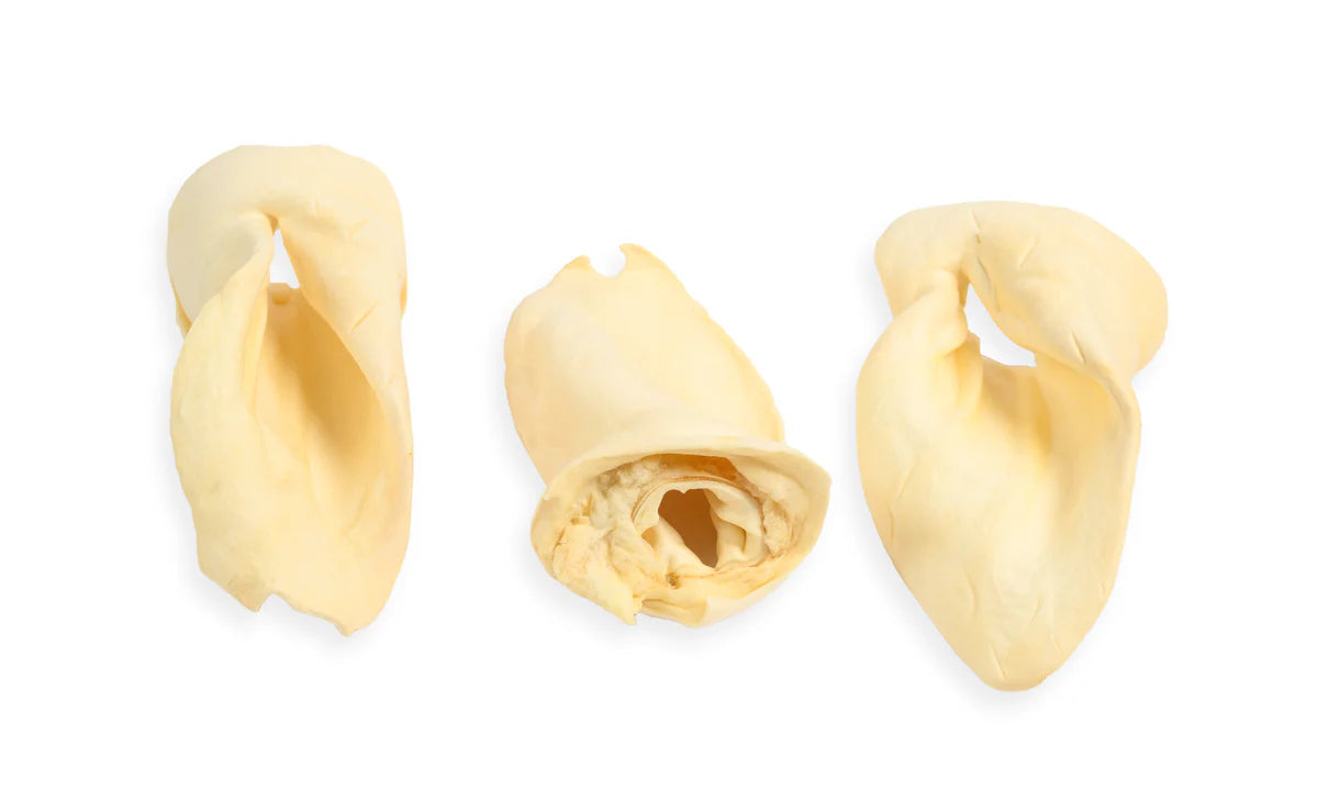 Single-Ingredient Natural Cow Ear Chews (Jumbo) – 4 Pack | 100% Beef